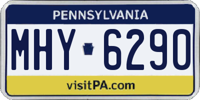 PA license plate MHY6290