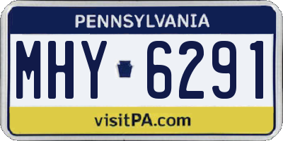 PA license plate MHY6291