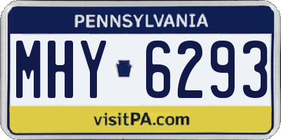 PA license plate MHY6293