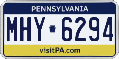 PA license plate MHY6294