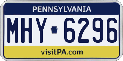 PA license plate MHY6296