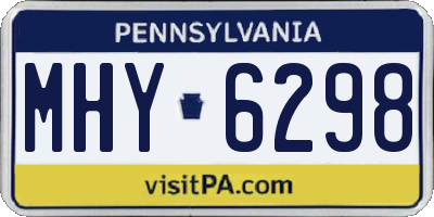PA license plate MHY6298