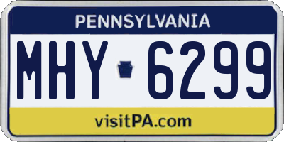 PA license plate MHY6299