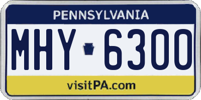 PA license plate MHY6300