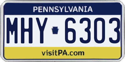 PA license plate MHY6303