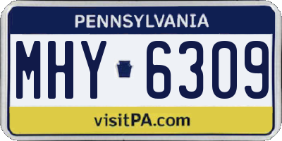 PA license plate MHY6309