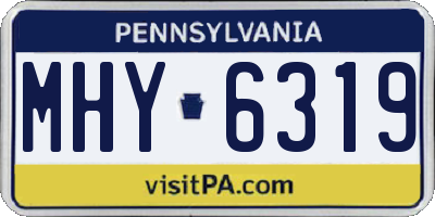 PA license plate MHY6319