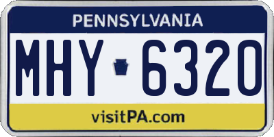 PA license plate MHY6320
