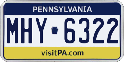 PA license plate MHY6322