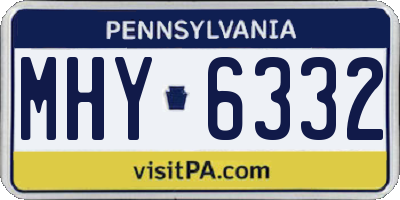 PA license plate MHY6332