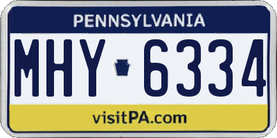PA license plate MHY6334