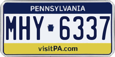 PA license plate MHY6337
