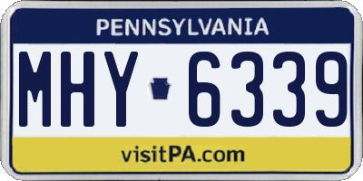 PA license plate MHY6339
