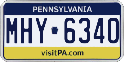 PA license plate MHY6340