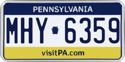 PA license plate MHY6359