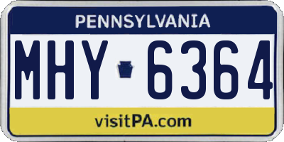 PA license plate MHY6364