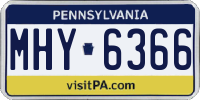 PA license plate MHY6366