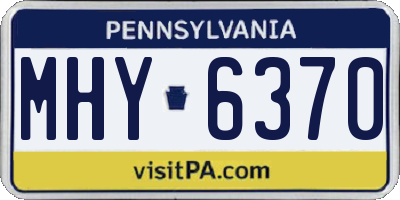 PA license plate MHY6370