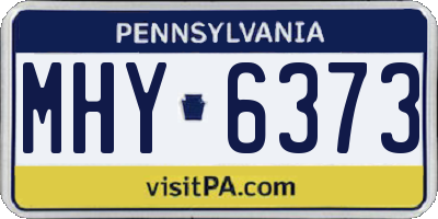 PA license plate MHY6373