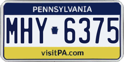 PA license plate MHY6375