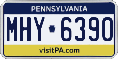 PA license plate MHY6390