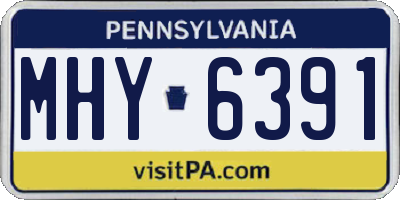 PA license plate MHY6391