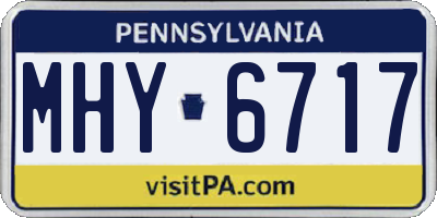 PA license plate MHY6717