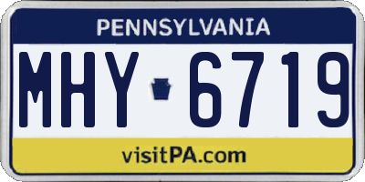 PA license plate MHY6719