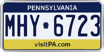 PA license plate MHY6723