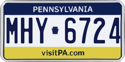 PA license plate MHY6724