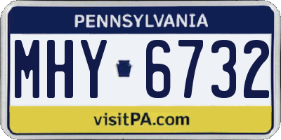 PA license plate MHY6732