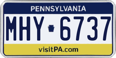PA license plate MHY6737