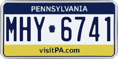 PA license plate MHY6741