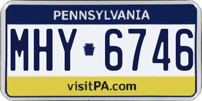 PA license plate MHY6746