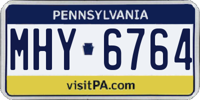 PA license plate MHY6764