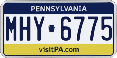 PA license plate MHY6775