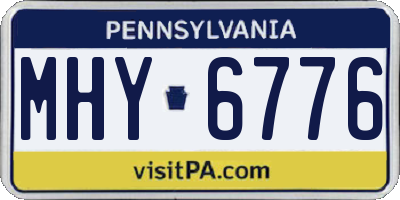 PA license plate MHY6776