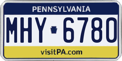 PA license plate MHY6780