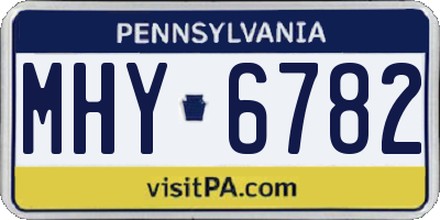 PA license plate MHY6782