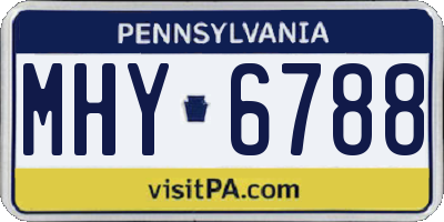 PA license plate MHY6788