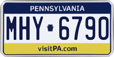 PA license plate MHY6790
