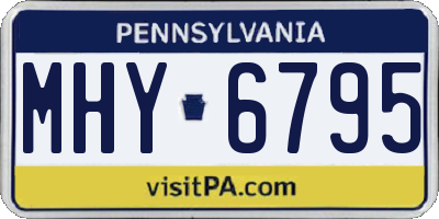 PA license plate MHY6795