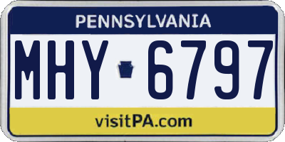 PA license plate MHY6797