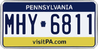 PA license plate MHY6811