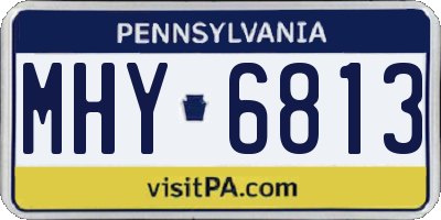 PA license plate MHY6813