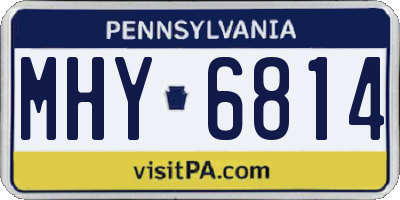 PA license plate MHY6814