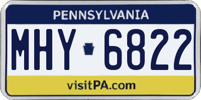 PA license plate MHY6822