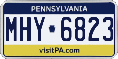 PA license plate MHY6823