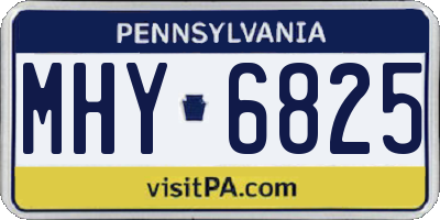 PA license plate MHY6825