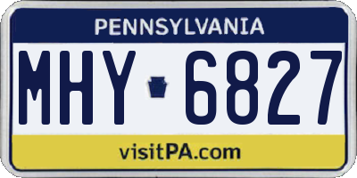 PA license plate MHY6827